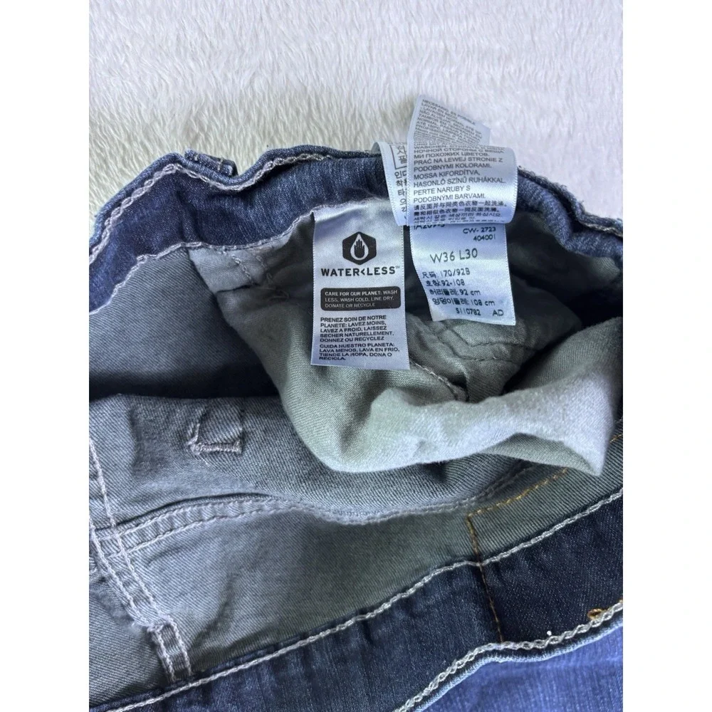 Levi's 559 Jeans Relaxed Straight Fit Blue Mens 36x30 Zip Fly Denim Dark Wash